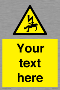 WE7822: Custom Warning danger of death by electrocution