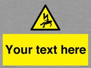 WE7822: Custom Warning danger of death by electrocution