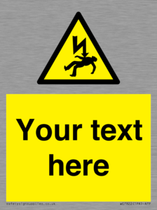 WE7822: Custom Warning danger of death by electrocution