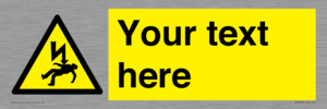 WE7822: Custom Warning danger of death by electrocution