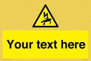 WE7822: Custom Warning danger of death by electrocution