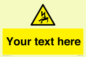 WE7822: Custom Warning danger of death by electrocution
