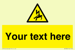 WE7822: Custom Warning danger of death by electrocution