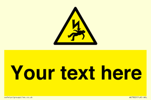 WE7822: Custom Warning danger of death by electrocution