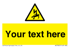 WE7822: Custom Warning danger of death by electrocution