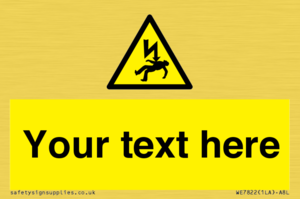 WE7822: Custom Warning danger of death by electrocution
