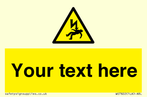 WE7822: Custom Warning danger of death by electrocution