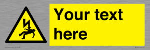 WE7822: Custom Warning danger of death by electrocution