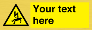 WE7822: Custom Warning danger of death by electrocution