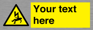 WE7822: Custom Warning danger of death by electrocution