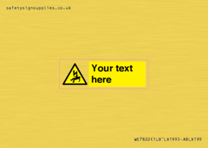 WE7822: Custom Warning danger of death by electrocution