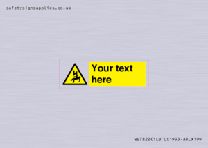 WE7822: Custom Warning danger of death by electrocution