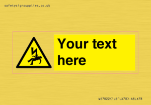 WE7822: Custom Warning danger of death by electrocution
