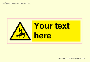 WE7822: Custom Warning danger of death by electrocution