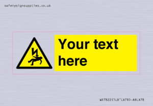 WE7822: Custom Warning danger of death by electrocution