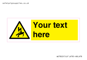 WE7822: Custom Warning danger of death by electrocution