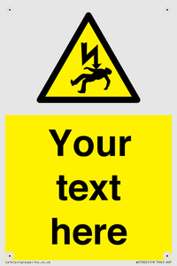 WE7822: Custom Warning danger of death by electrocution