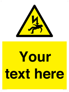WE7822: Custom Warning danger of death by electrocution