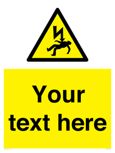 WE7822: Custom Warning danger of death by electrocution