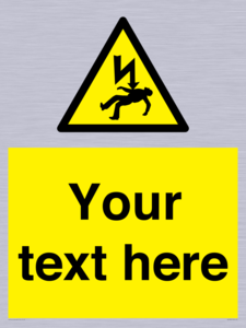 WE7822: Custom Warning danger of death by electrocution