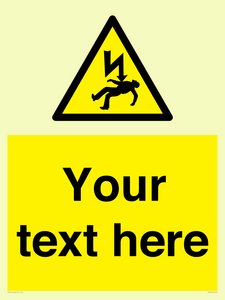 WE7822: Custom Warning danger of death by electrocution