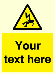 WE7822: Custom Warning danger of death by electrocution