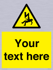 WE7822: Custom Warning danger of death by electrocution