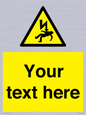 WE7822: Custom Warning danger of death by electrocution