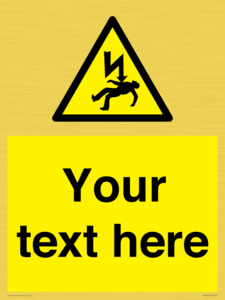 WE7822: Custom Warning danger of death by electrocution