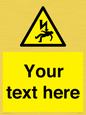 WE7822: Custom Warning danger of death by electrocution