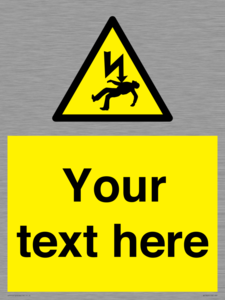 WE7822: Custom Warning danger of death by electrocution