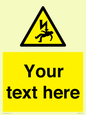 WE7822: Custom Warning danger of death by electrocution