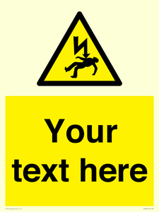 WE7822: Custom Warning danger of death by electrocution