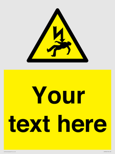 WE7822: Custom Warning danger of death by electrocution
