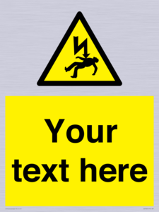 WE7822: Custom Warning danger of death by electrocution