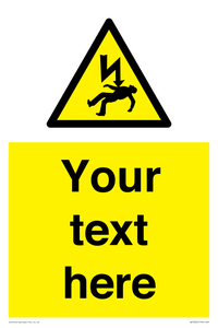 WE7822: Custom Warning danger of death by electrocution