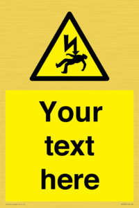 WE7822: Custom Warning danger of death by electrocution