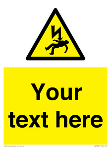 WE7822: Custom Warning danger of death by electrocution