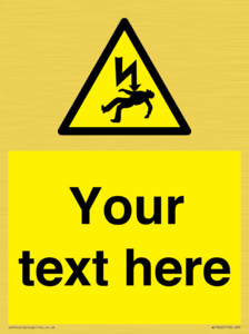 WE7822: Custom Warning danger of death by electrocution