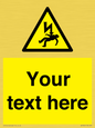 WE7822: Custom Warning danger of death by electrocution