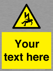 WE7822: Custom Warning danger of death by electrocution
