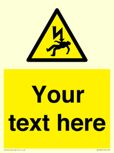 WE7822: Custom Warning danger of death by electrocution