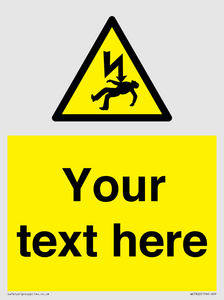 WE7822: Custom Warning danger of death by electrocution