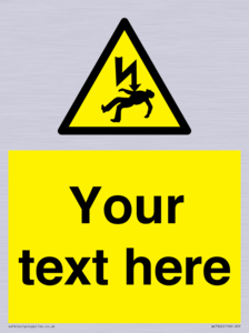 WE7822: Custom Warning danger of death by electrocution