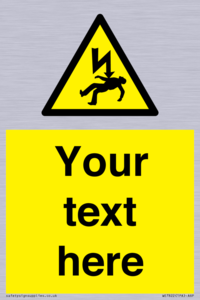WE7822: Custom Warning danger of death by electrocution