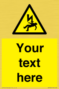 WE7822: Custom Warning danger of death by electrocution