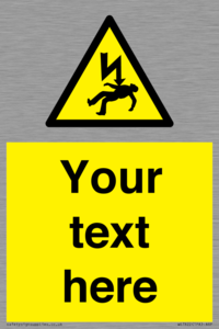 WE7822: Custom Warning danger of death by electrocution