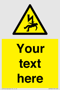 WE7822: Custom Warning danger of death by electrocution
