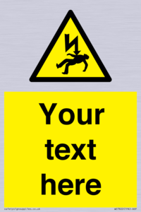WE7822: Custom Warning danger of death by electrocution