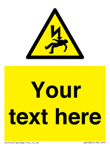 WE7822: Custom Warning danger of death by electrocution